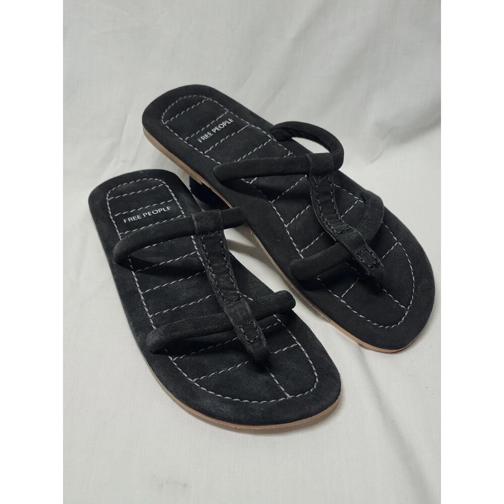 Free People NEW Leather Hadden Sandal In Black Unisex Size 11